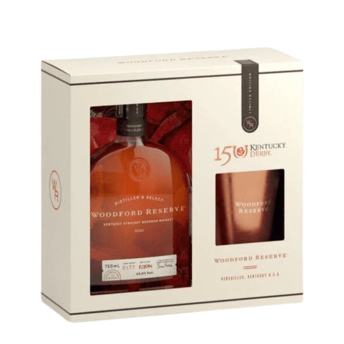 WOODFORD RESERVE 150TH KENTUCKY DERBY LIMITED EDITION JULEP CUP GIFT SET 750ML
